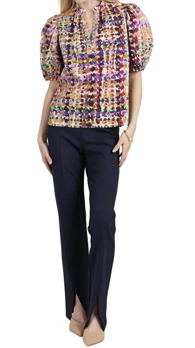 Tyler Boe Jenna Confetti Plaid Top In Multi