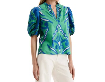 Tyler Boe Jenna Cotton Graphic Top In Mixed Graphic In Green