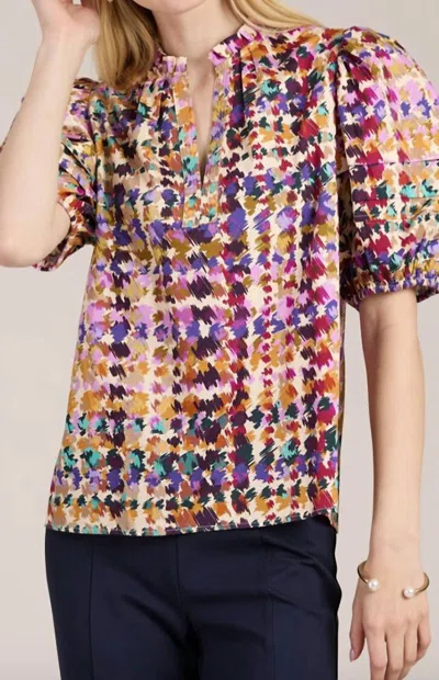 Tyler Boe Jenna Plaid Top In Confetti In Multi