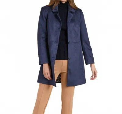 Tyler Boe Jordan Faux Suede Jacket In Navy In Blue