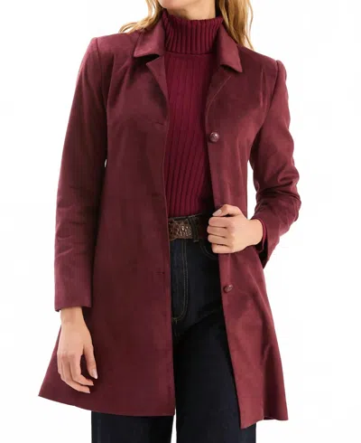 Tyler Boe Jordan Faux Suede Jacket In Tawney Port In Red