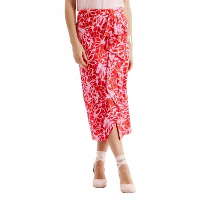 TYLER BOE JOSEPHINE WRAP SKIRT IN ORANGE