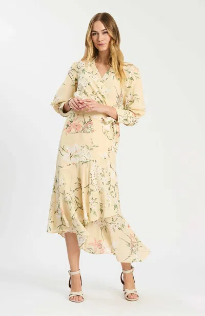 Tyler Boe Jules Silk Starling Floral Dress In Cream Multi In Neutral