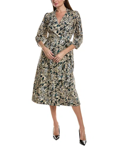 Tyler Boe Karla Cheetah Wrap Dress In Green