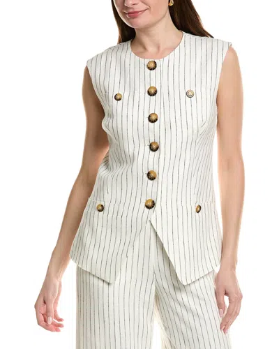 Tyler Boe Kate Linen-blend Vest In White