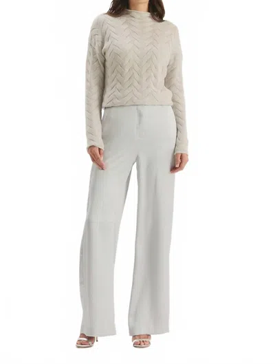 Tyler Boe Kathy Charmeuse Pant In Cloud In Neutral