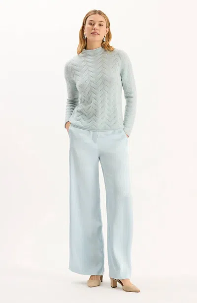 Tyler Boe Kathy Charmeuse Pant In Cloud In White