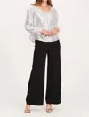 Tyler Boe Kathy Crepe Palazzo Pant In Black In Black