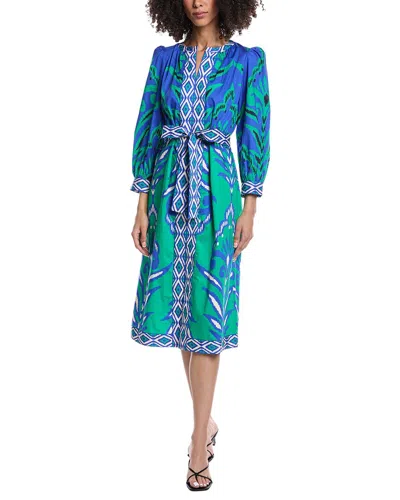 Tyler Boe Kelsey Graphic Midi Dress In Blue