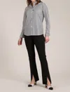 Tyler Boe Kelsey Stripped Shirt In Black