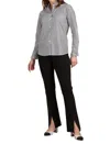 Tyler Boe Kelsey Stripped Shirt In Black In Black