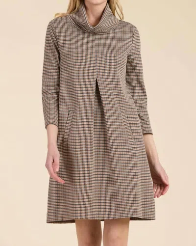 TYLER BOE KIM DRESS IN HOUNDSTOOTH