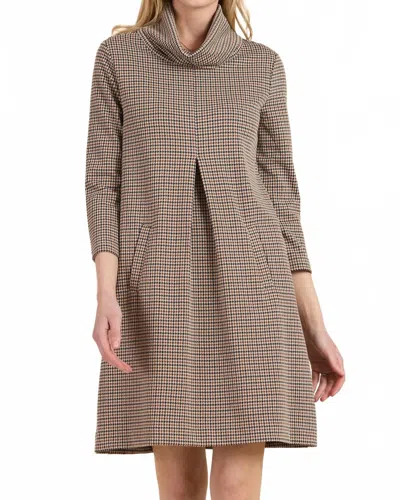 Tyler Boe Kim Jacquard Dress In Squared Houndstooth In Multi