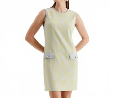 Tyler Boe Kirtley Knit Mini Dress In Florentine Scroll In Yellow