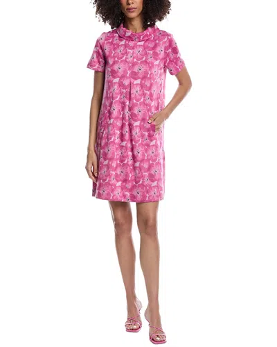 Tyler Boe Kristen Inverted Pleat Jacquard Mini Dress In Pink
