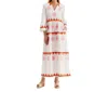 Tyler Boe Lana Cotton Embroidered Maxi In White In White