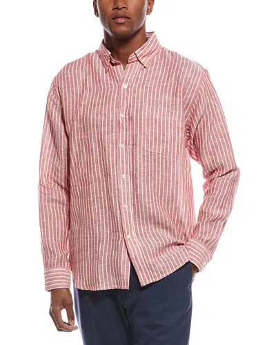Tyler Boe Linen Stripe Shirt In Pink