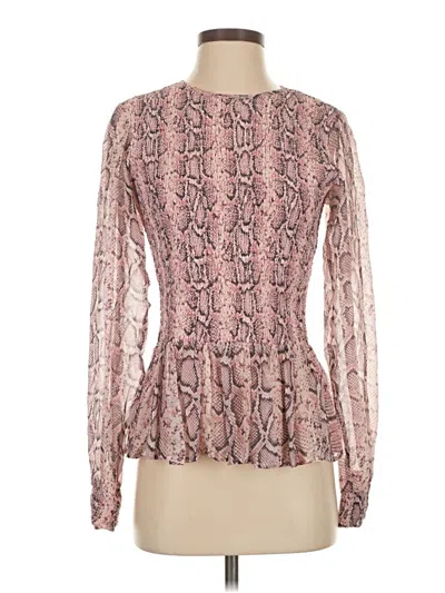 Pre-owned Tyler Boe Long Sleeve Blouse In Pink