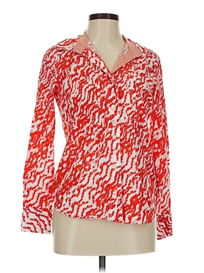Pre-owned Tyler Boe Long Sleeve Blouse In Red
