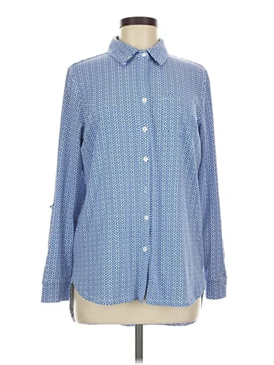 Pre-owned Tyler Boe Long Sleeve Button Down Shirt In Blue