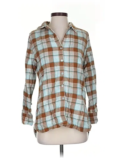 Pre-owned Tyler Boe Long Sleeve Button Down Shirt In Brown