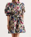 TYLER BOE LYDIA WATERCOLOR DRESS IN MULTICOLOR