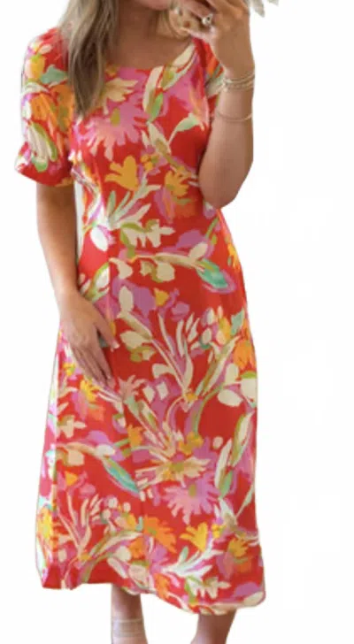 Tyler Boe Lynn Dress In Multi In Pink