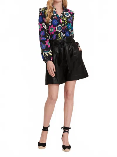 TYLER BOE MAGGIE SILK FLORAL BLOUSE IN MULTI