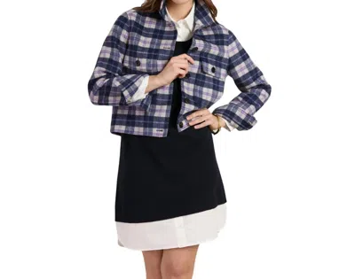 Tyler Boe Mallory Plaid Jacket In Navy In Blue