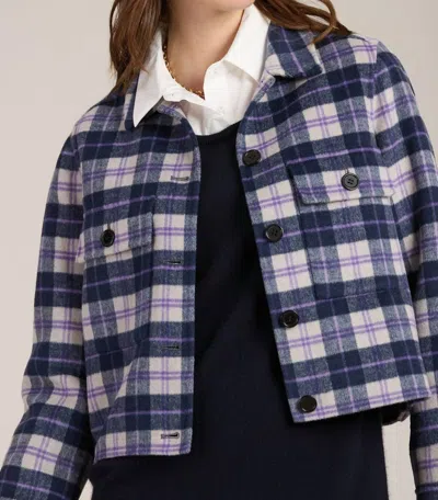 Tyler Boe Mallory Plaid Jacket In Navy Multi