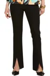 Tyler Boe Margie Stretch Slit Front Pants In Black In Black