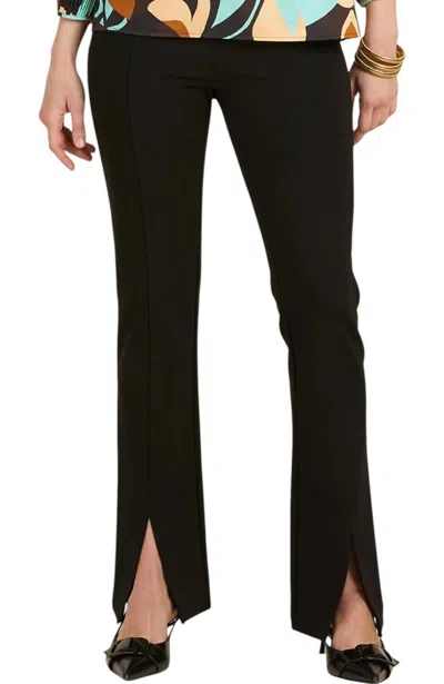 Tyler Boe Margie Stretch Slit Front Pants In Black