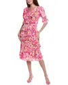 Tyler Boe Maxine Silk Midi Dress