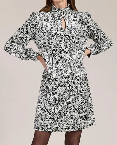 Tyler Boe Mia Velvet Lace Dress In Multi In Black