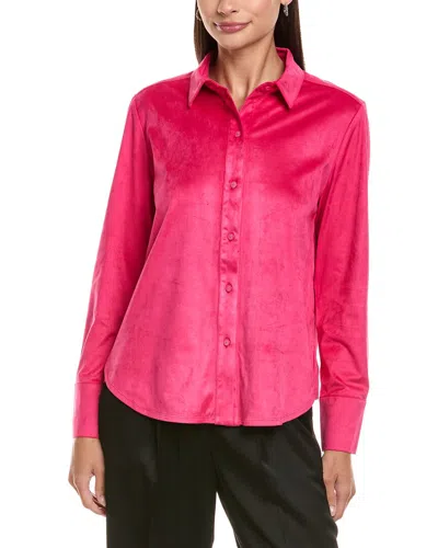 Tyler Boe Microsuede Club Shirt In Pink