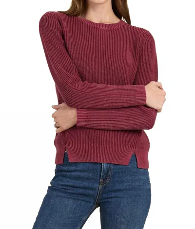 Tyler Boe Mineral Wash Shaker Sweater In Cayenne In Red