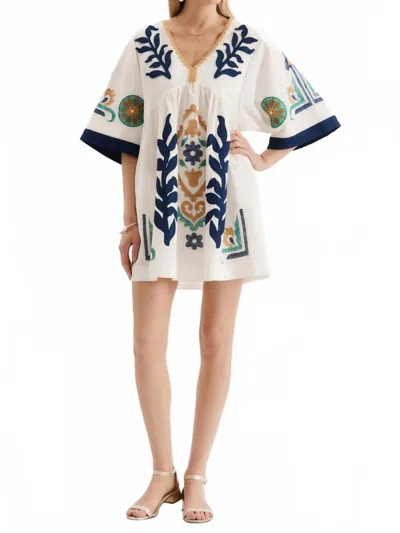 Tyler Boe Naomi Dress In Multi In White