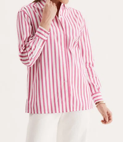 Tyler Boe Natalie Stripe Shirt In Hot Pink