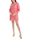 Tyler Boe Tyler Böe Niki Embroidered Linen Topper Dress In Pink