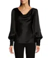 Tyler Boe Olivia Charm Blouse In Black In Black