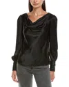 Tyler Boe Olivia Silk Top In Black