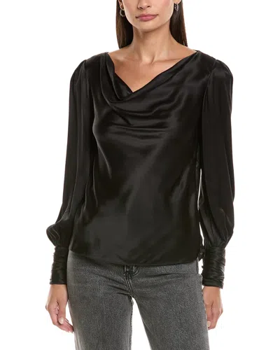 Tyler Boe Olivia Silk Top In Black