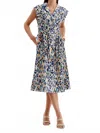 Tyler Boe Paige Leopard Print Dress In Aqua Multi In Multi