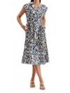 Tyler Boe Paige Leopard Print Dress In Aqua Multi In Multi