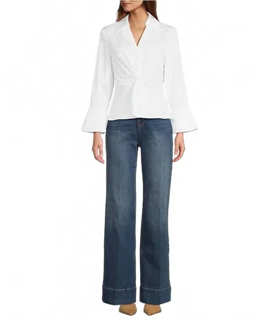 Tyler Boe Paige Twisted Front Top In White