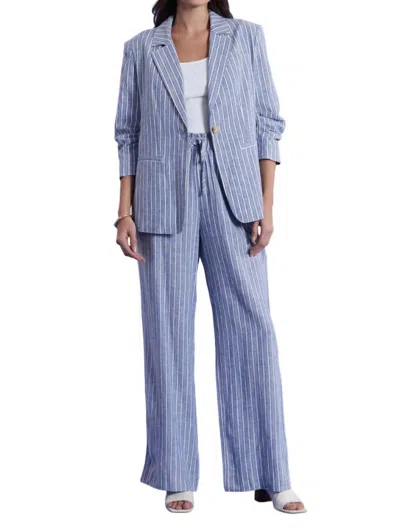 Tyler Boe Palmer Bermuda Stripe Pant In Blue,white In Multi