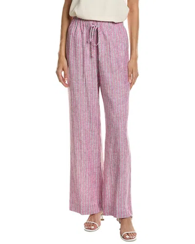 Tyler Boe Palmer Linen-blend Stripe Pant In Pink