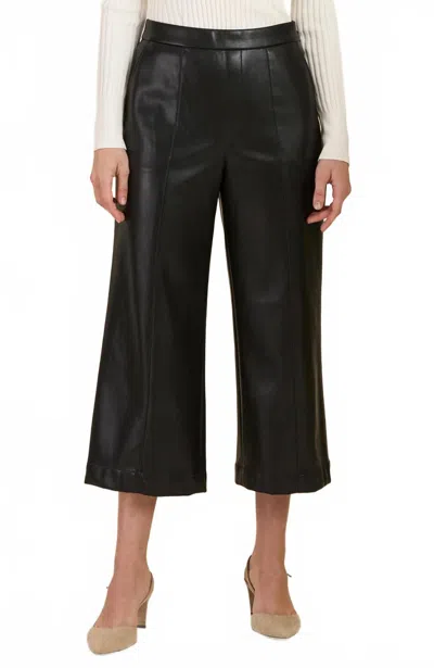 TYLER BOE PAYTON PLEATHER CROP PANT IN BLACK