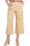 Tyler Boe Payton Pleather Crop Pant In Flax In Brown