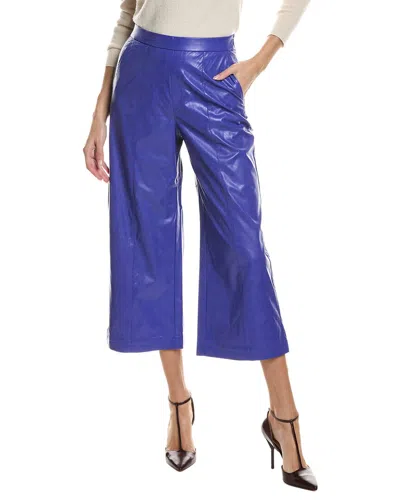 Tyler Boe Payton Vegan Leather Crop Pant In Blue